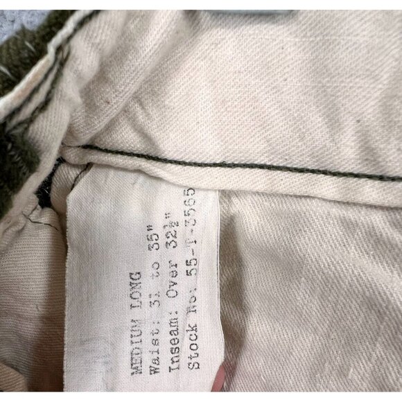 VINTAGE MENS FIELD WOOL M-1951 COMBAT TROUSERS KOREA MEDUIM LONG ARMY PANT - Picture 11 of 12